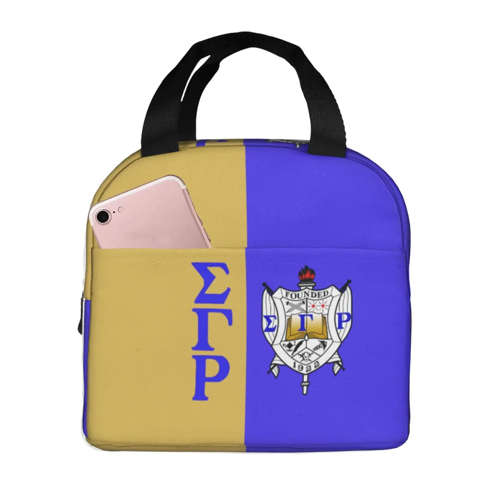 Cmxljwyt Sigma Gamma Rho Lunch Bag Tote Meal Bag Reusable Insulated Portable Game Lunch Box Handbags for Work School Picnic