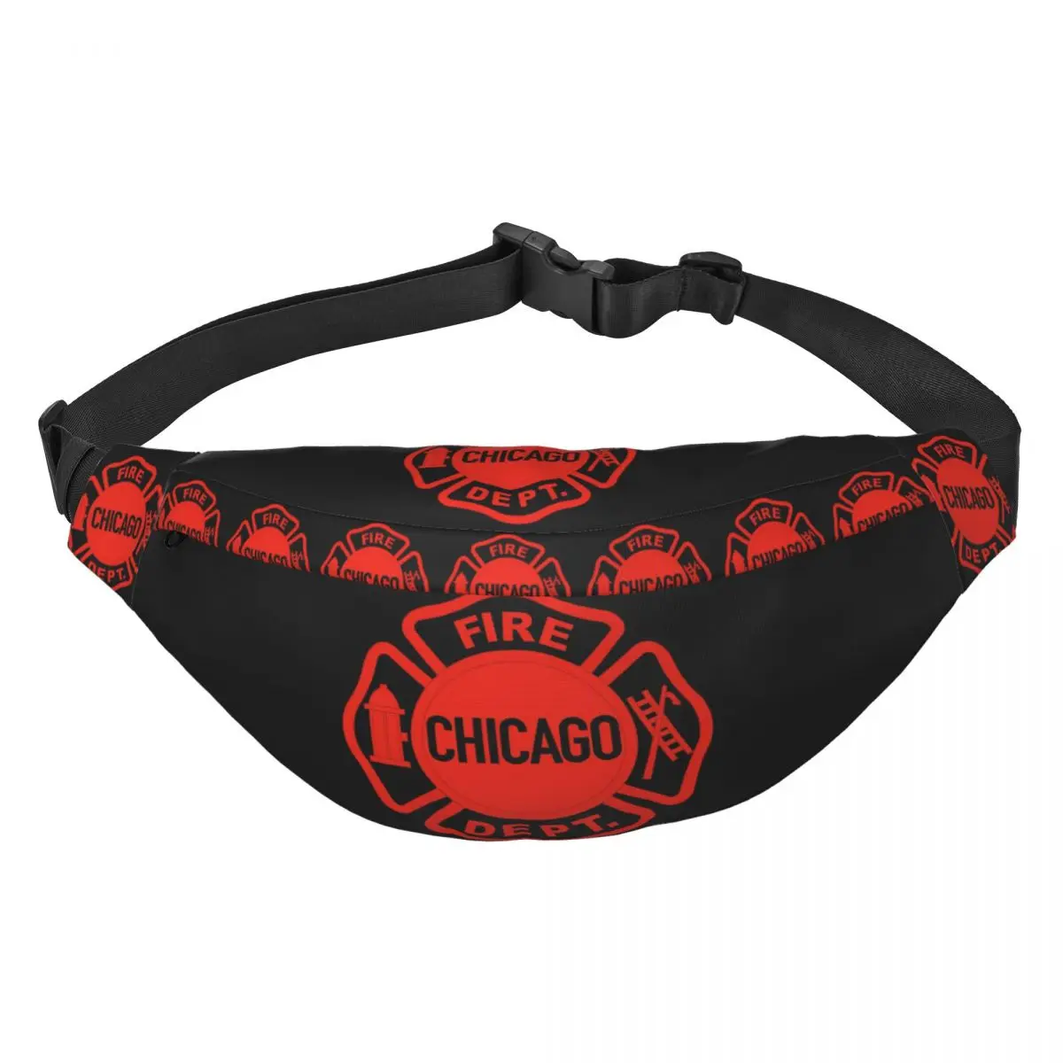 

CHICAGO FIRE LOGO Unisex Waist Bag Multifunction Sling Crossbody Bags Chest Bags Short Trip Waist Pack