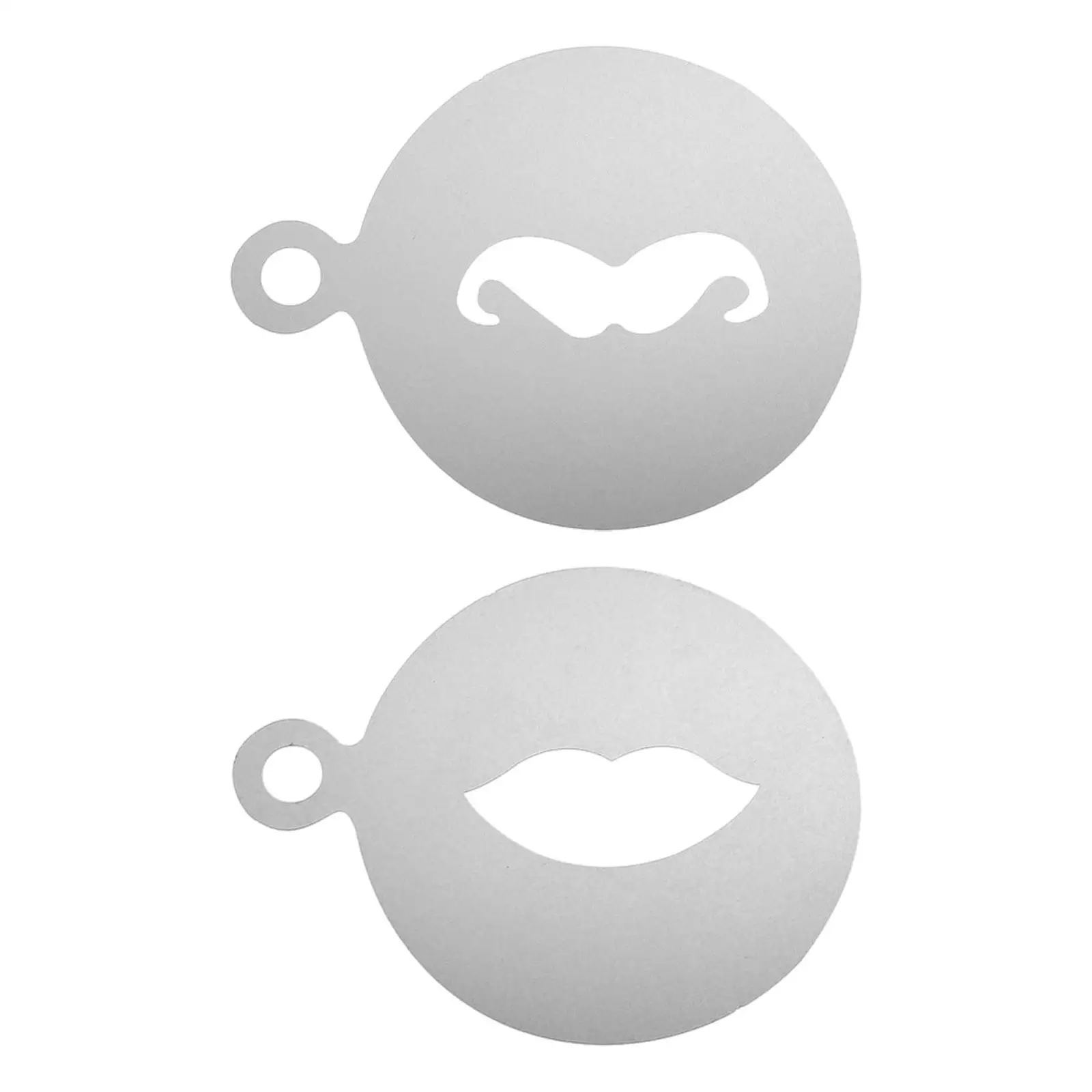 Reusable Coffee Stencils Stainless Steel Latte Art Template Cake Decorating Tool for Cappuccino Mousse