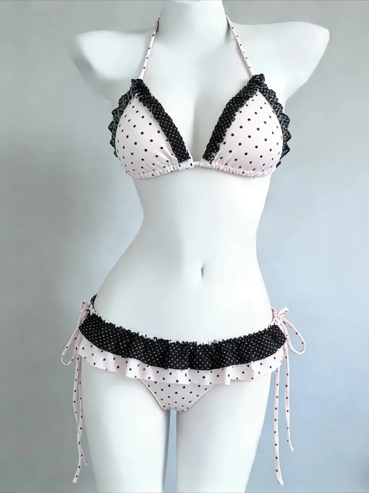 Fairy Sweet High Waist 2-Piece Split Bikini Set for Women 2026 - Print Trendy Swimwear Chic Beach Vacation Summer Party Fashion