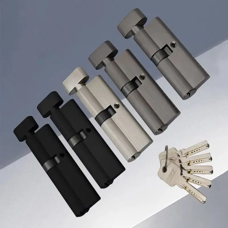 

Stock 1Piece European Solid Brass Mortise Door Lock Cylinder Small Partiality Lock Core Single Open Door Lock Gall Repair Parts