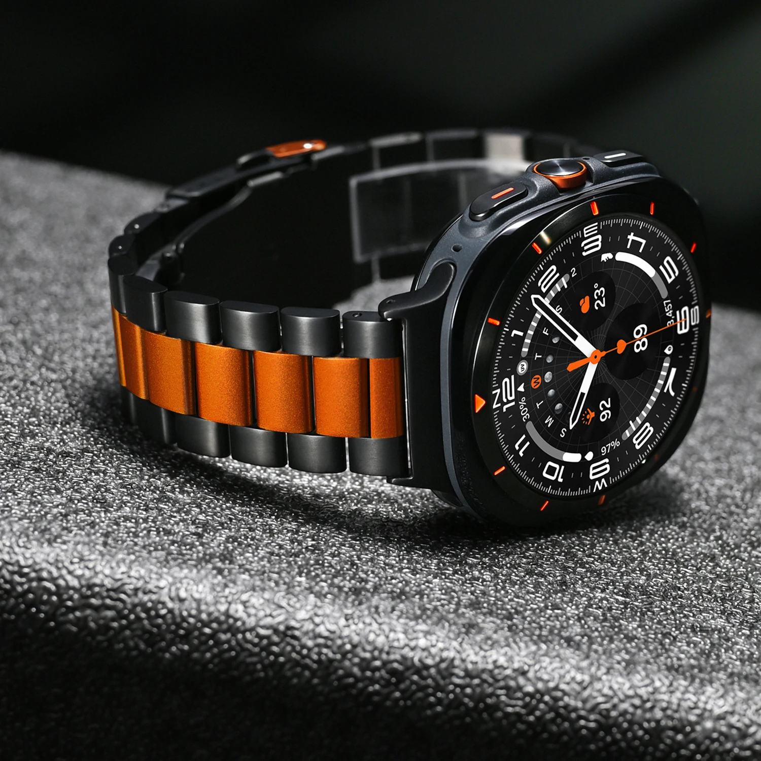 Luxury Bracelet For Samsung Galaxy Watch Ultra 47mm LTE Stainless Steel Strap For Galax Watch Ultra 47mm Business No Gaps Band image 3
