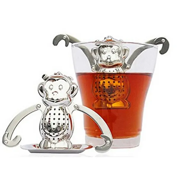 Stainless Steel Tea Ball Infuser Filter Interval Diffuser With Extended Chain Hook For Brew Leaf Tea