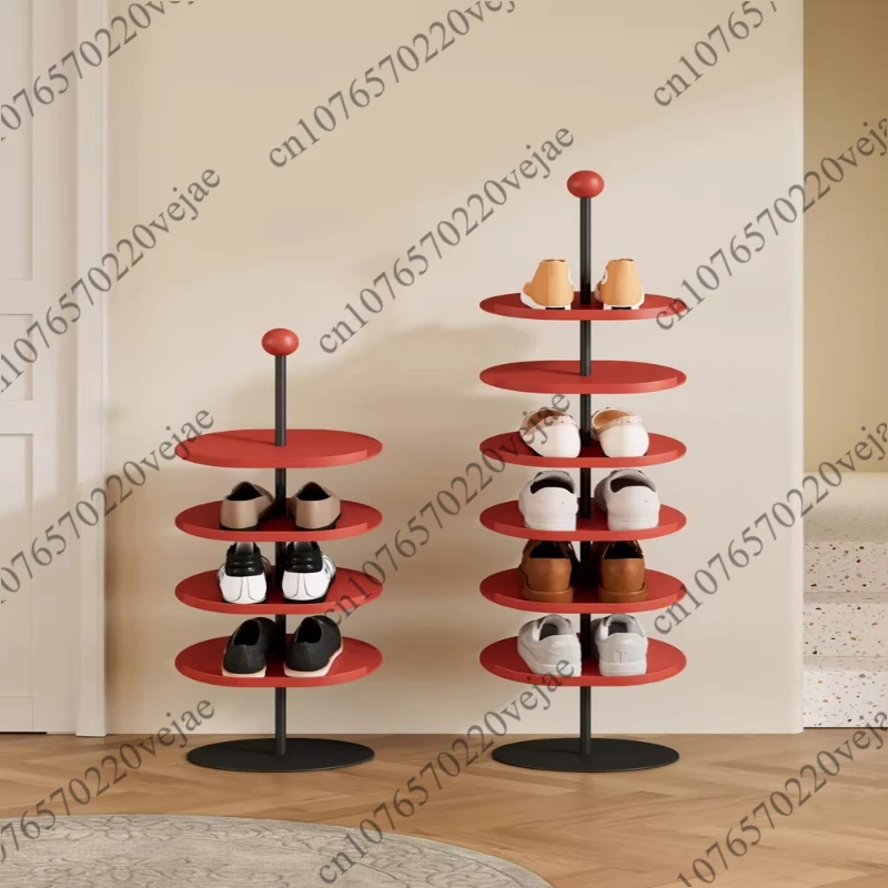 Door entry multi-layer shoe rack household wrought iron vertical narrow shoe rack corner simple slipper storage cabinet