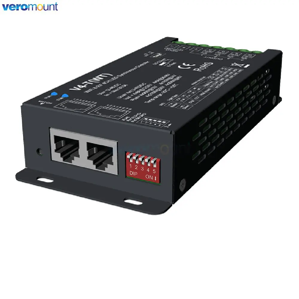 Skydance 4CH*8A 12-48V DC WiFi & RF Synchronous Controller V4-T(WT) (Tuya App) RF Synchronous Controller V4-T DIM/CCT/RGB/RGBW