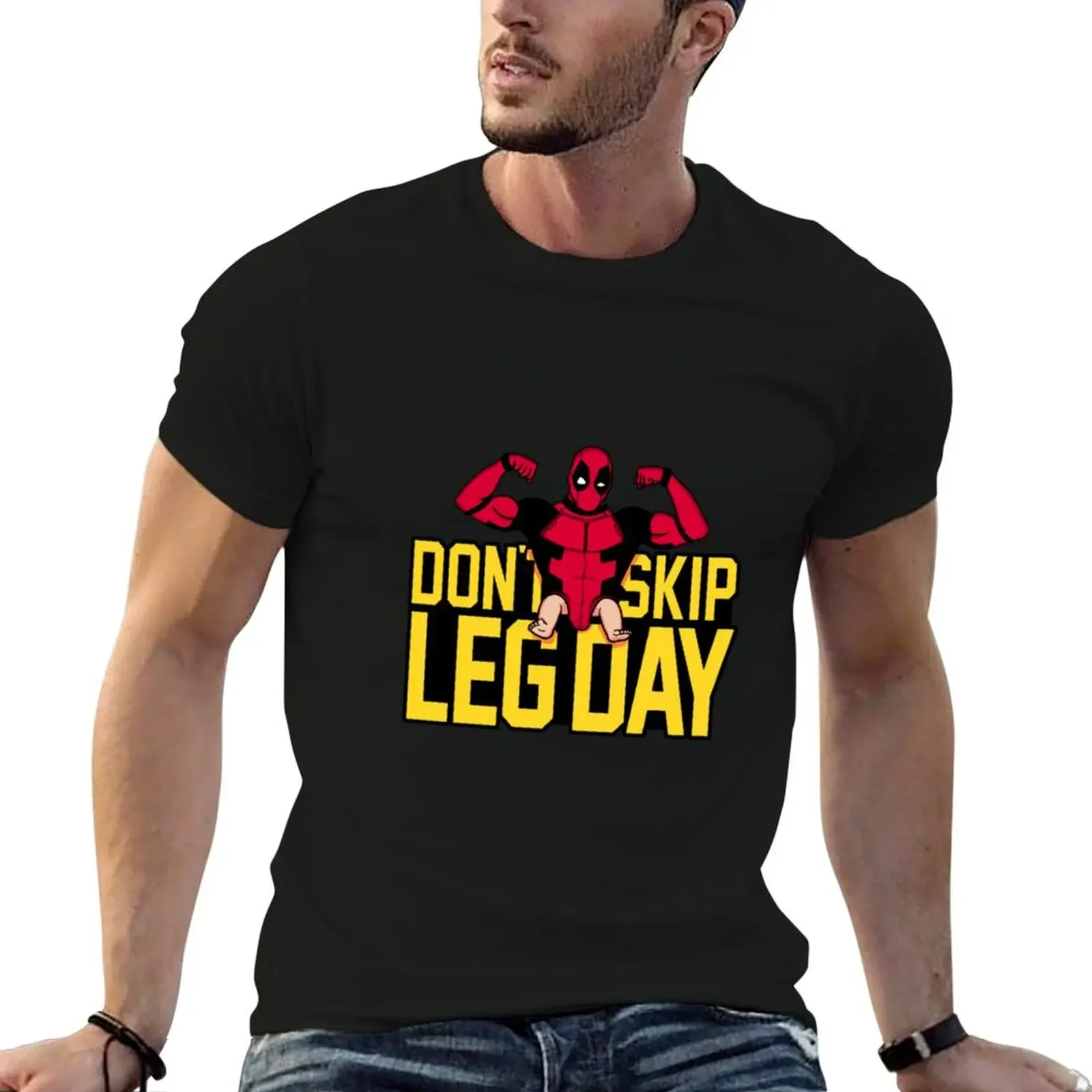 

Don't Skip Leg Day Fitness Gym Workout Chicken Legs Meme T-Shirt vintage graphic tee vintage clothes black t shirts for men