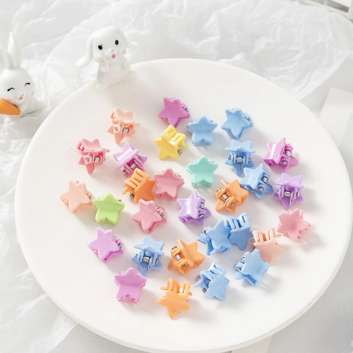 30pcs Fashion New Multi-color Cute Children\'s Hair Clips Small Plate Hair Braided Hair Broken Hair Bangs Clip