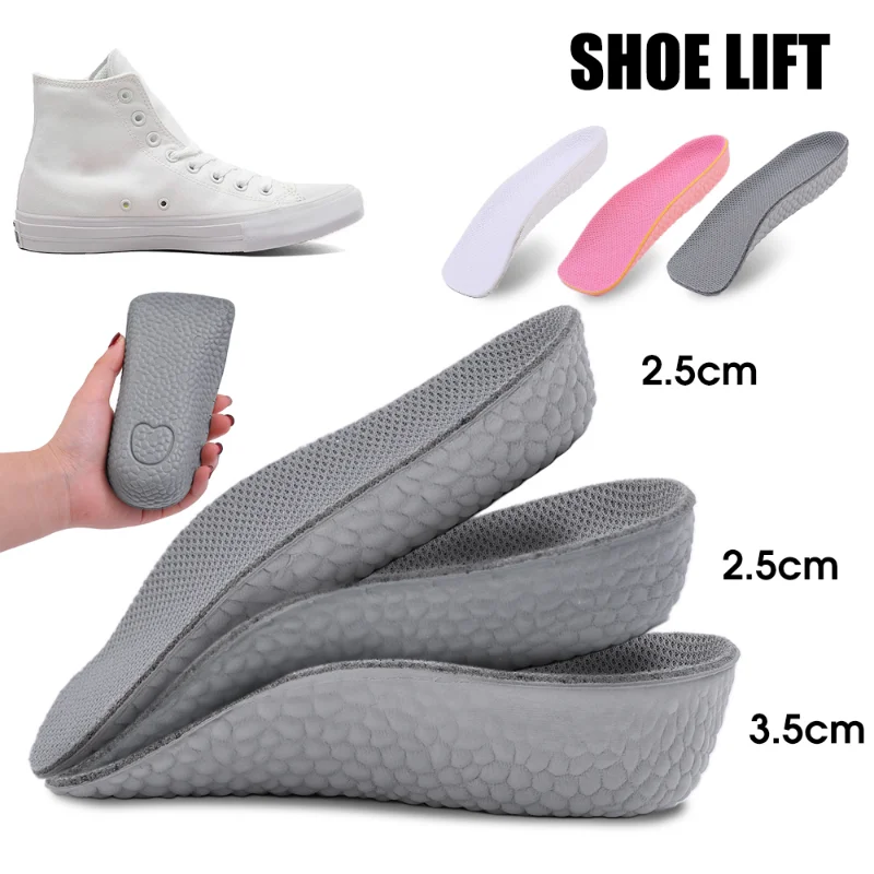 Unisex Invisible Height Increasing Insoles Half Sole Heighten Sports Shoe Pad Inserts Men Women Orthopedic Arch Support Insole