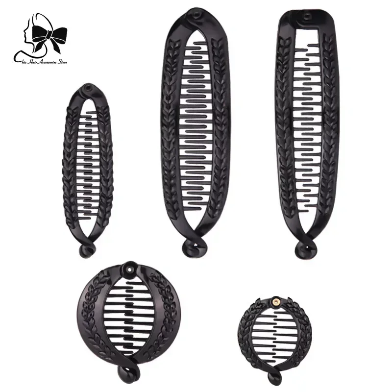 Classic Clincher Combs Clips Banana Hair Clip Women Hair- Accessories Fish Shape Ponytail Holer Claws Grips Clamp