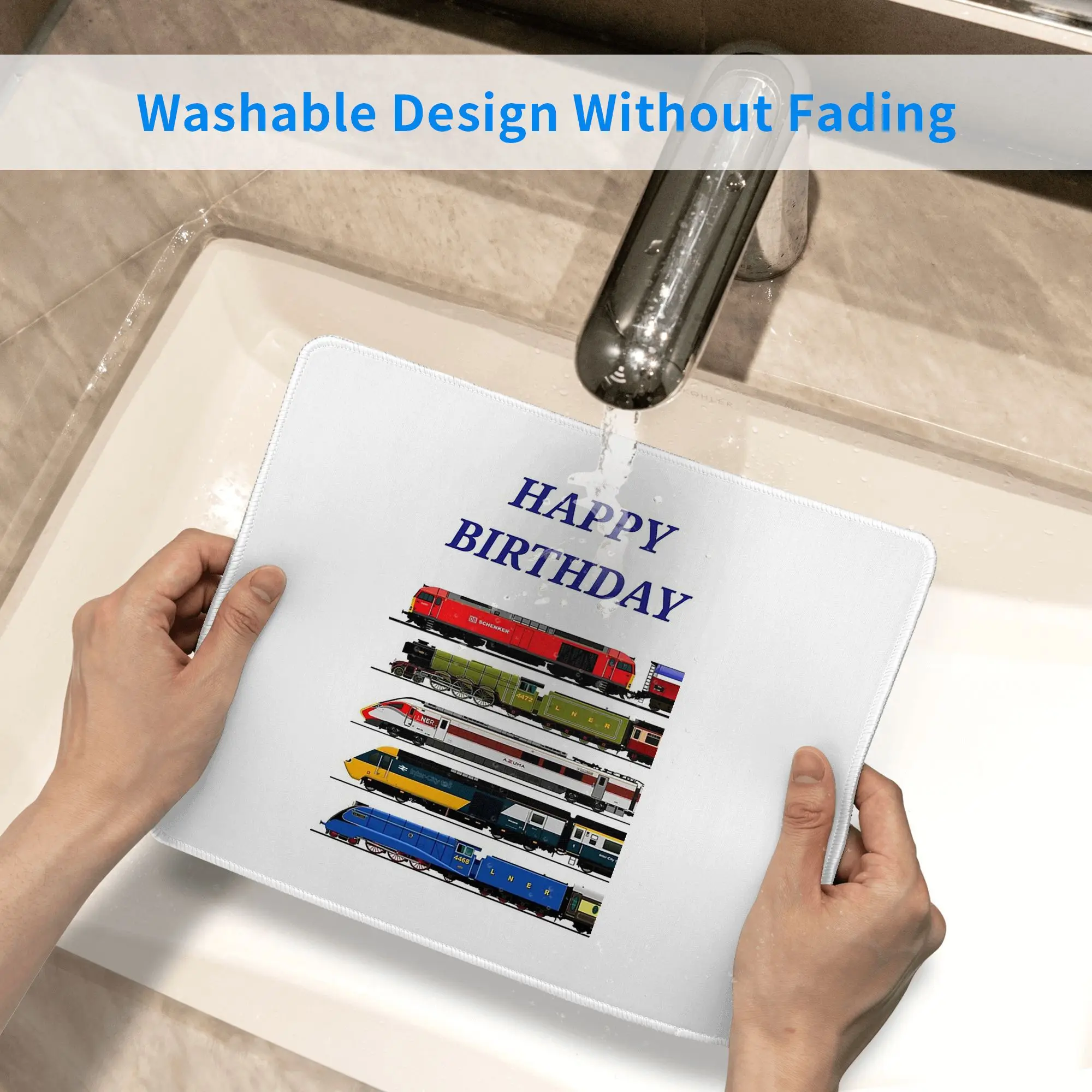 British Rail Trains Mauspad, Computer-Tastatur, Mauspad, Gamer, PC, Laptop, Schreibtischunterlage, Bürozubehör, Tischsets