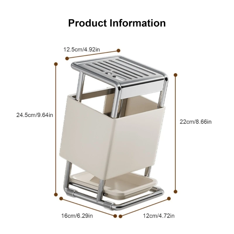 Multifunctionele Keuken Organiseert Schuine Besteksleuf Opbergplank Koolstofstaal Ruimte Efficiënt Schuine Bestekrek