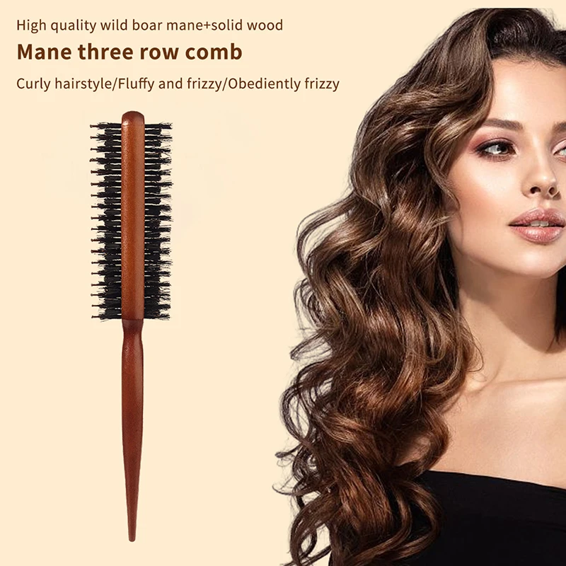 

Double-Sided Salon Teasing Back Hair Brushes Boar Bristle Wood Slimline Comb Hair Brush Extension Hairdressing Styling Tools