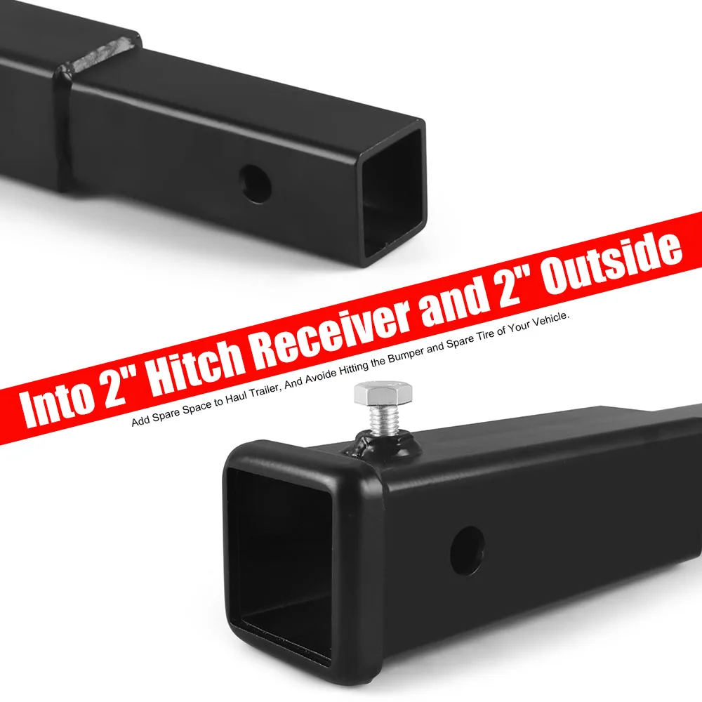 

Удлинитель сцепного устройства прицепа 9,65 дюйма 2-дюймовый удлинитель трубки приемника с 5/8-дюймовым штифтом и зажимами 3000 кг GTW для буксирных принадлежностей