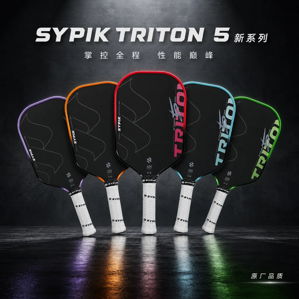 Sypik Triton 5 Pro Player Pickleball Paddle Thermoformed T700 Carbon Fiber New Honeycomb Core Pickleball Paddle Rough Surface