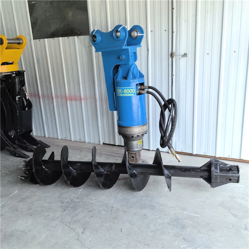 #Excavator spiral drill bit hydraulic drilling rig accessory , high-efficiency drilling and pile driving tool