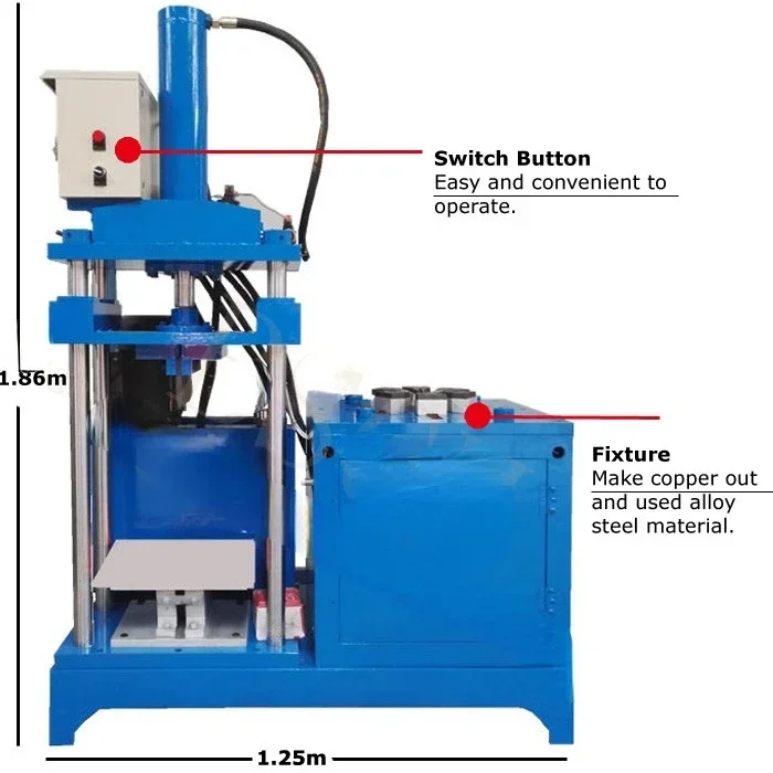 hydraulic electric motor cutter copper separator scrap motor cutting recycling machine with best quality HOT SALES