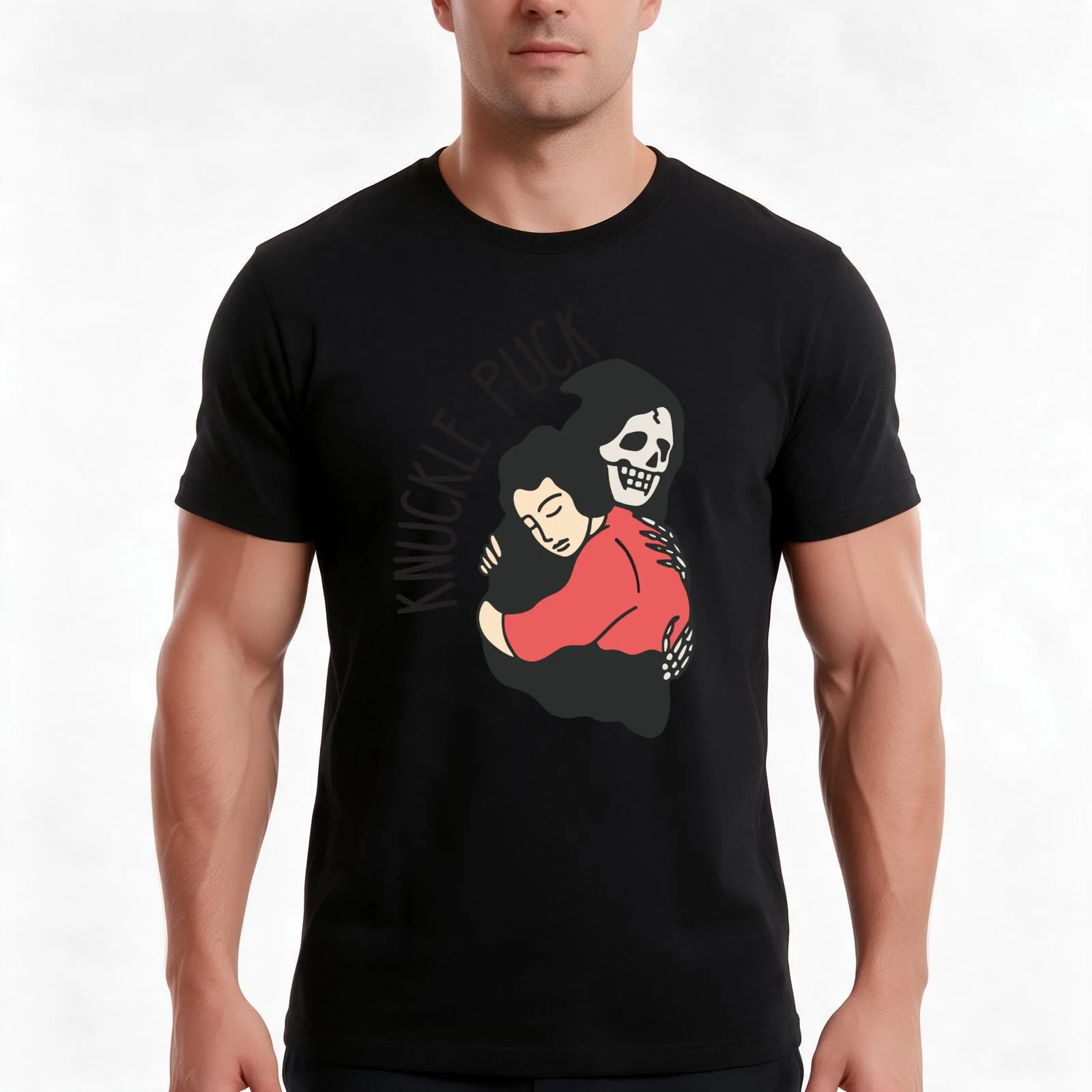 Knuckle Puck T-Shirt Summer Casual Cotton Tee Oversized Streetwear Tops Vintage Graphic Print Loose Fit Short Sleeve
