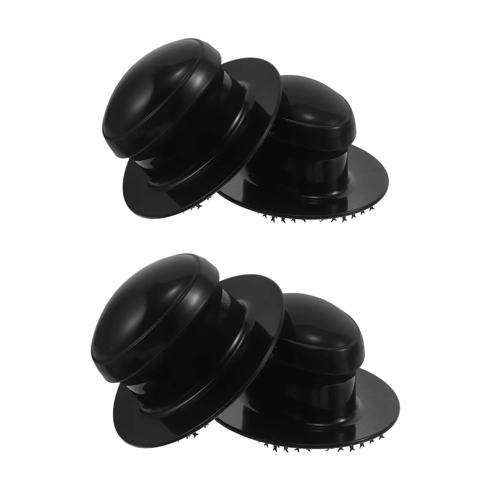 4Pcs Car Polish Pad Handle Tool for Detailing Wax Application Buffing Cleaning Ergonomic Plastic Round Grip Detach
