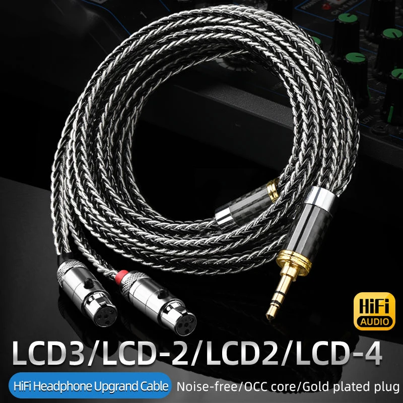 HIFI 3.5mm Coaxial Mini Dual XLR Female Audio Cable OCC Sliver Plated Mixer/PC/microphone/headphone Splitter Stereo Jack