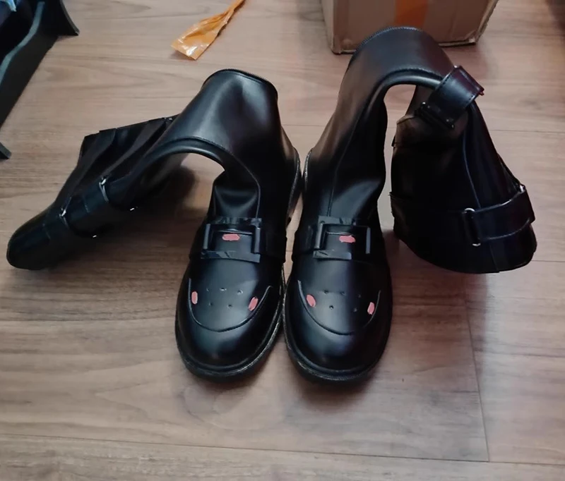 Spiel Wuthering Waves Rover Männliche Cosplay Schuhe Schwarze Stiefel Männer Frau Halloween Party Karneval Roleplay Kostüm Schuhe Angepasst