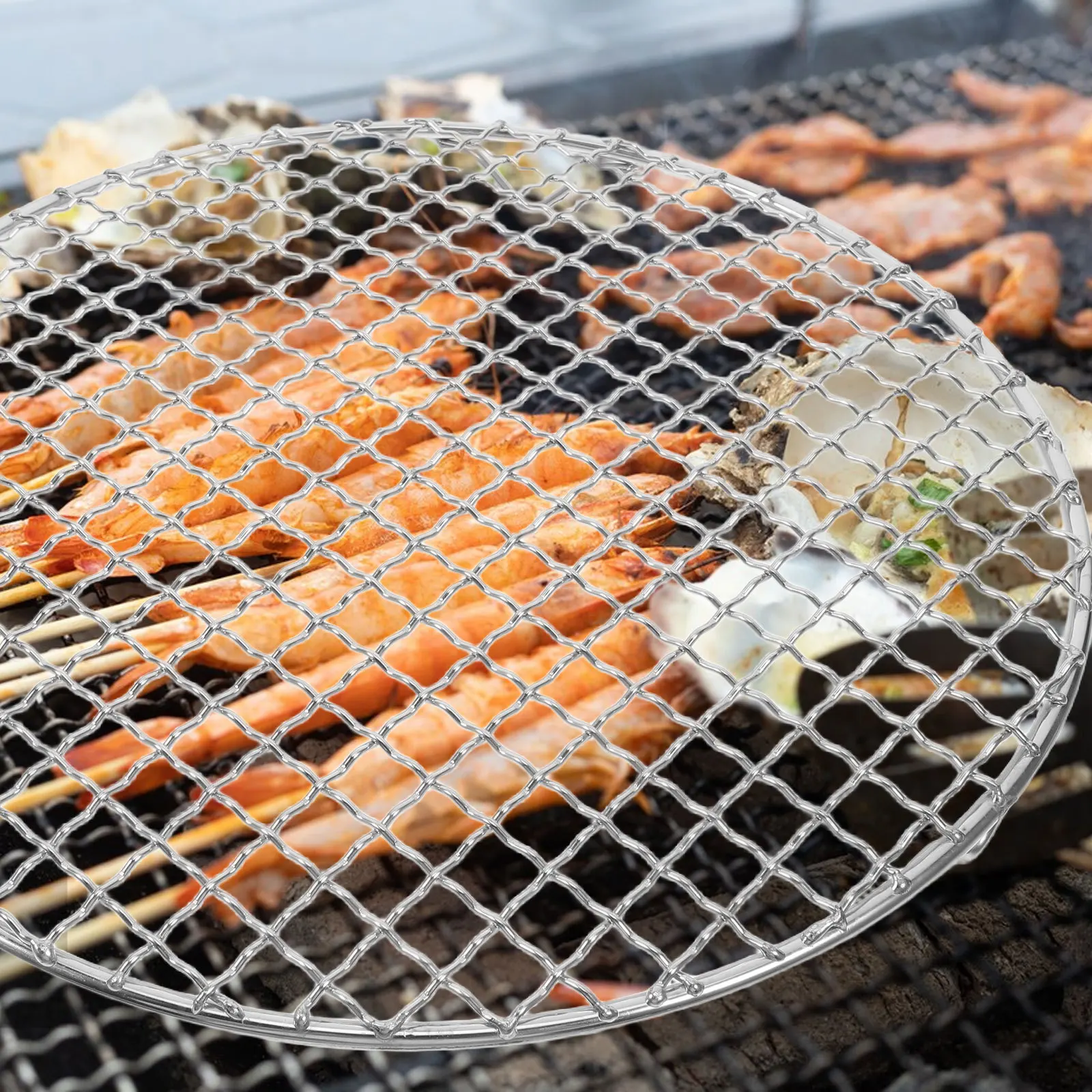 

Stainless Steel Round Cooking Rack Legs Heat Resistant Cooling Baking Steaming Grill Rack Air Fryer Oven Bbq Grill