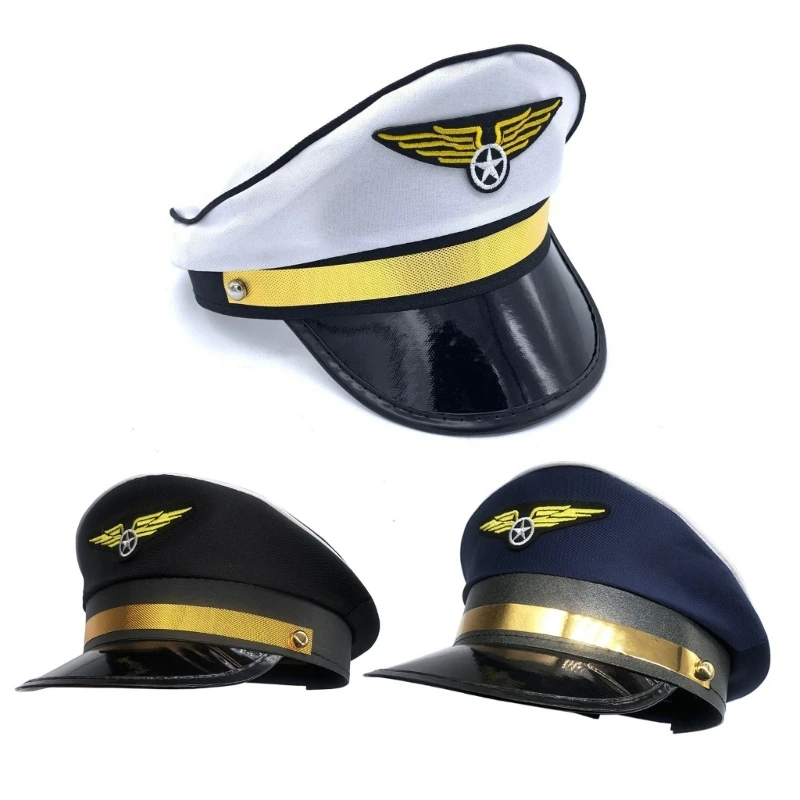 

Classic Octagonal Aviation Adjustable Pilot Hat Captain for Birthday