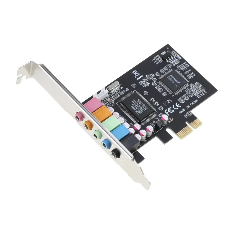 PCIe Sound Card 5.1 Internal Sound Card 3D Stereo PCI-e Card 32/64 Bit PCI for Express PC Sound Card CMI8738 Chip