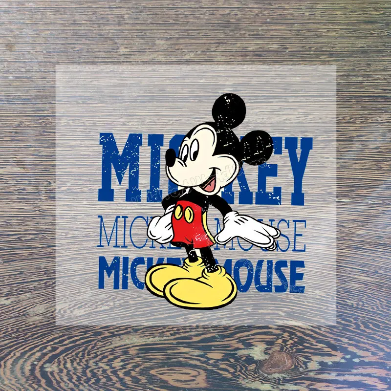 Mickey Minnie Mouse Thermo-Sticker Fashion Disney Iron Clothes Sticker Hot Transfer Patches for Women Jeans Jacket  DIY Applique