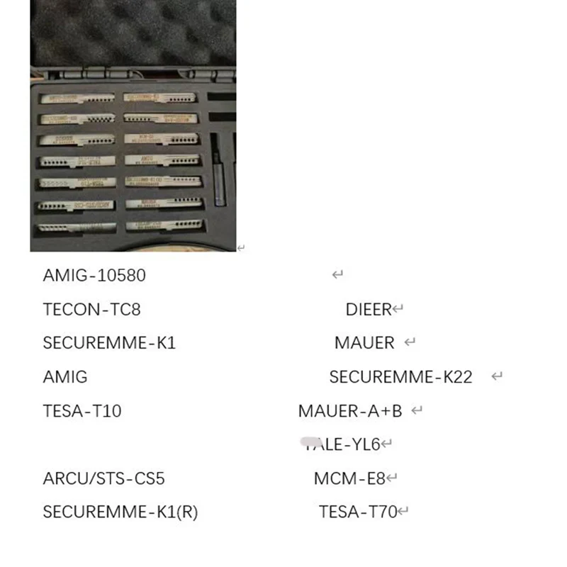 Tinfoil القصدير احباط نموذج C 14 في 1 اليورو الأوروبي TESA-T70 AMIG-10580 Y ALE-YL6 SECUREMME أدوات الأقفال DIEER