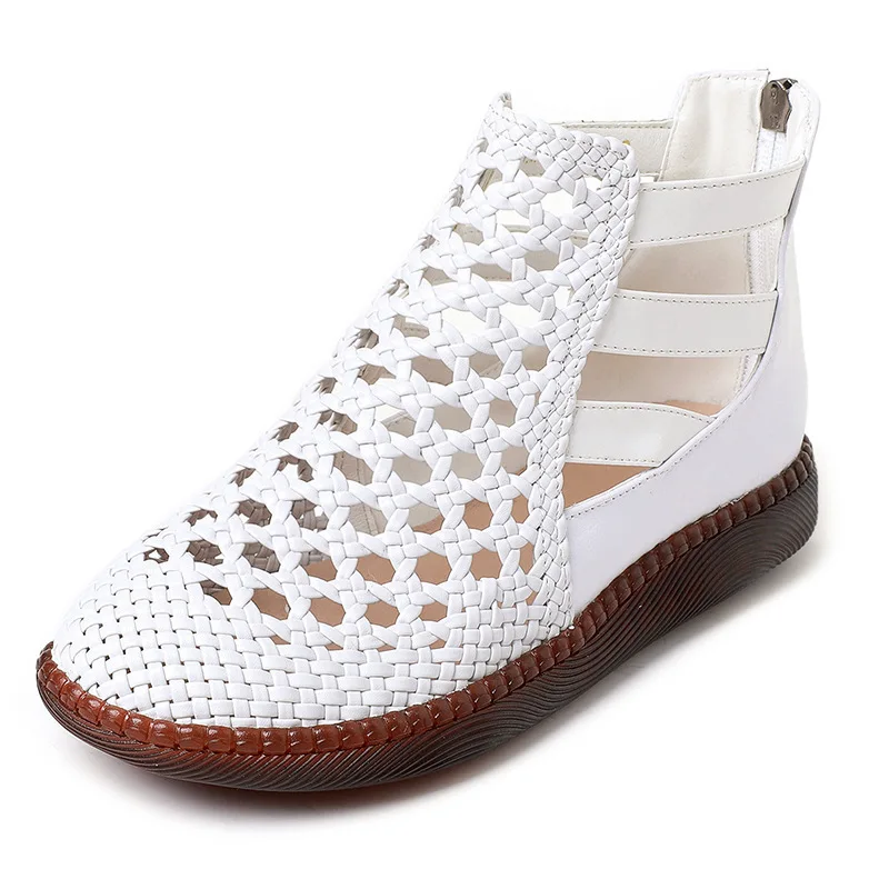 2025 Sandals Women Summer Round Toe Thick Sole Hollow Out Sandals for Women Orthopedic Sandals Comfort Woman Zapatos De Mujer
