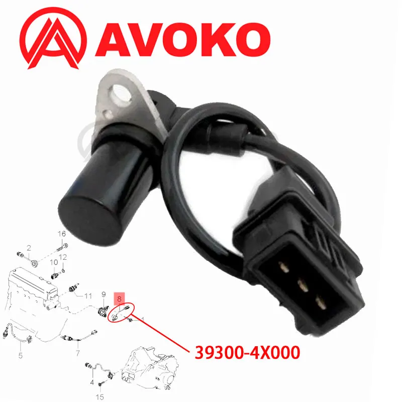 

0K30E-18-131B Camshaft Position Sensor For Hyundai Terracan Kia Rio Carnival 1999-2007 393004X000 0K30E18131B 0K30E 18 131B