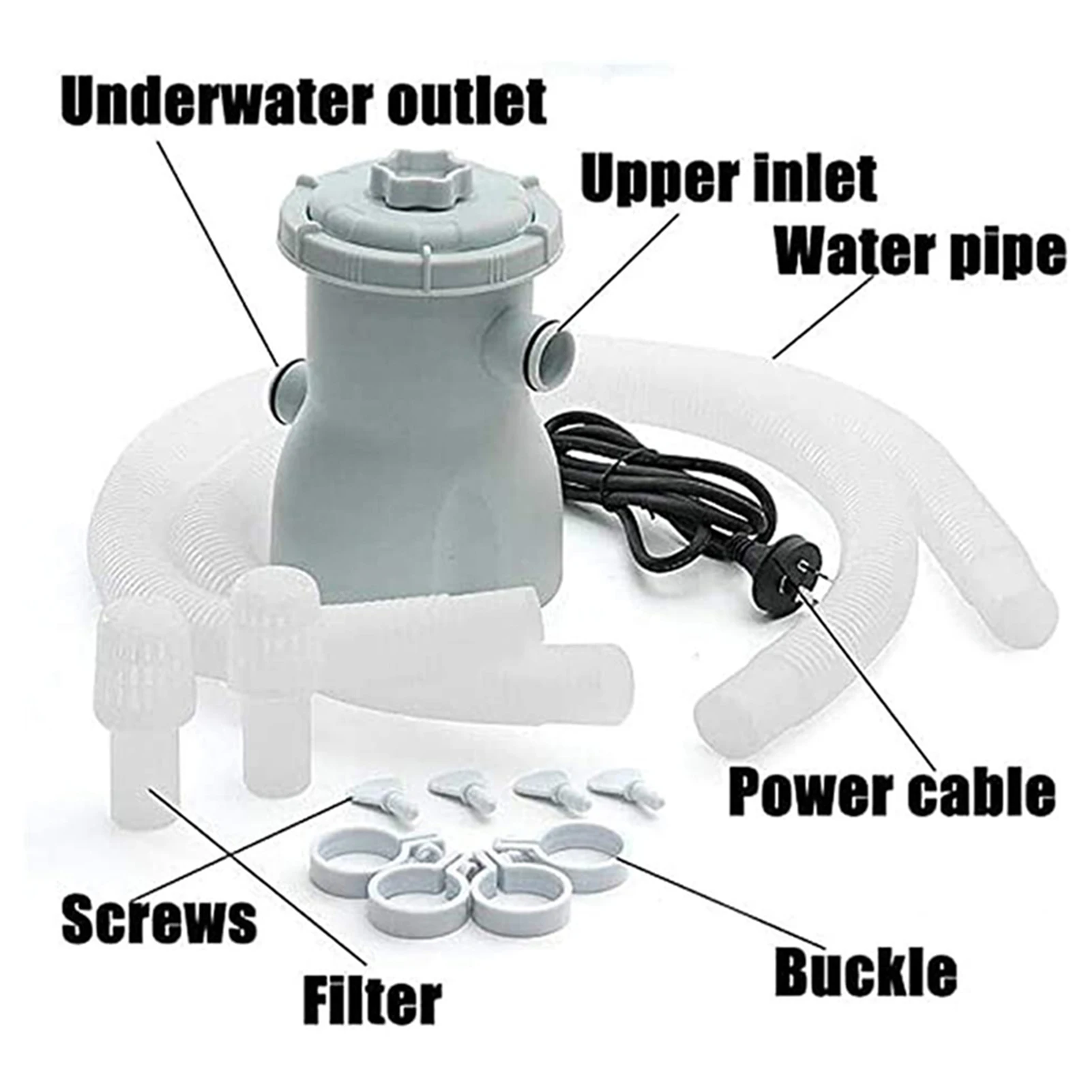 Pool Filter Pump Cartridge Improved Water Clarity Above Ground Electric Pump Keep Clean Easy to Fit PR Sale