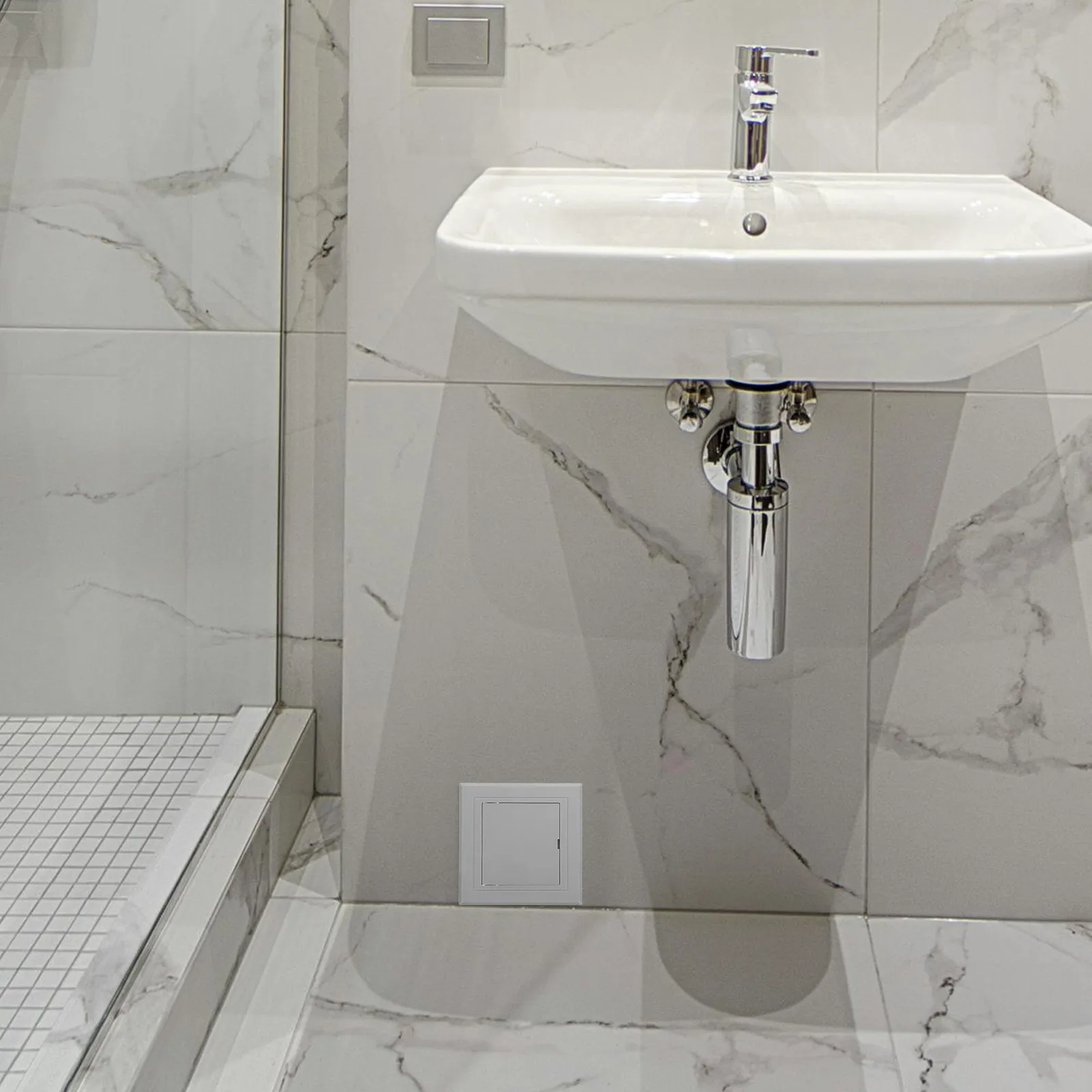 Plastic Wall Access Door PVC Inspection Cover for Bathroom Plumbing Wiring Maintenance Easy Install Sleek Modern Ceiling Wall view 4