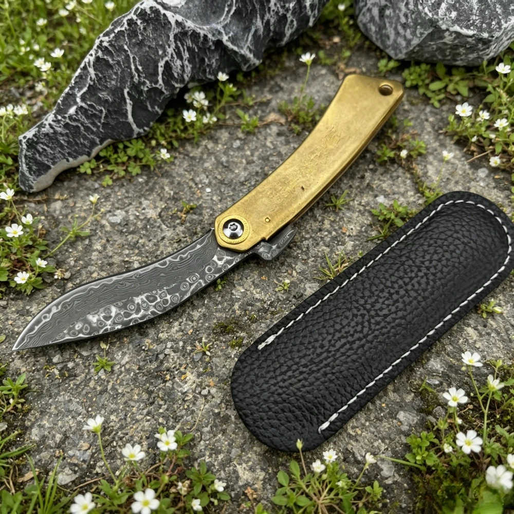 Camping Cooking Essentials - Pisau Lipat Utilitas Buatan Tangan Higonokami