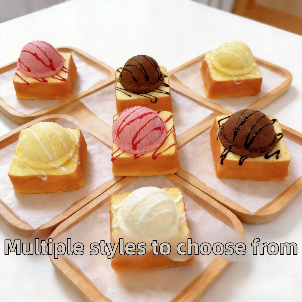 Gifts Bread Ice Cream Anti-stress Squeeze Simulated Slow Rebound Squeeze Toy Soft Portable Sensory Toy