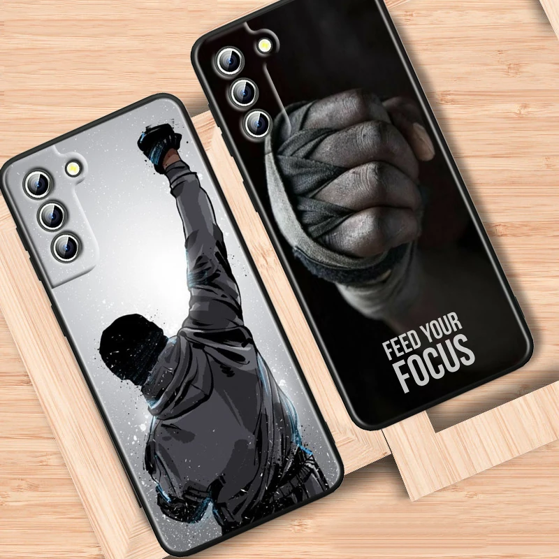 Strong Boxing Gloves Black Phone Case For Samsung Galaxy S23 S22 S21 S20 FE Ultra Plus S10 Lite S9 4G 5G Cover