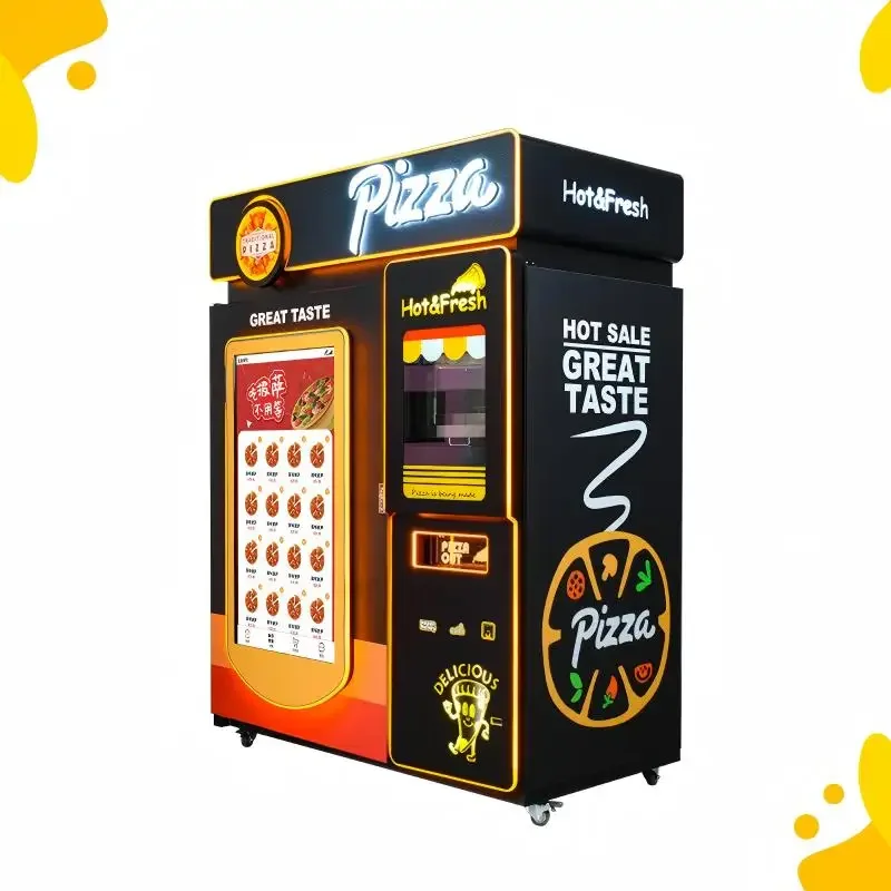 Customized Auto Express Cartoon Pizza Vending Robot With Infrared Oven Intelligent Pizza Machine Pizza Vending Machine