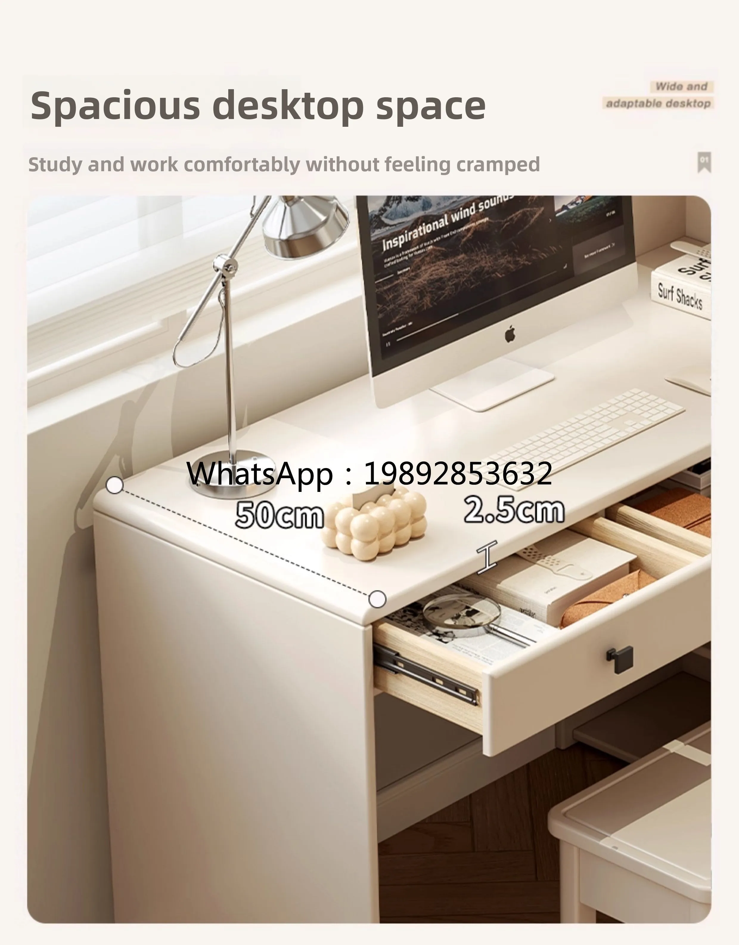 DF  Desk Bookshelf Integrated  Modern Simple Student Home Writing Study  Small Apartment Bookcase Computer