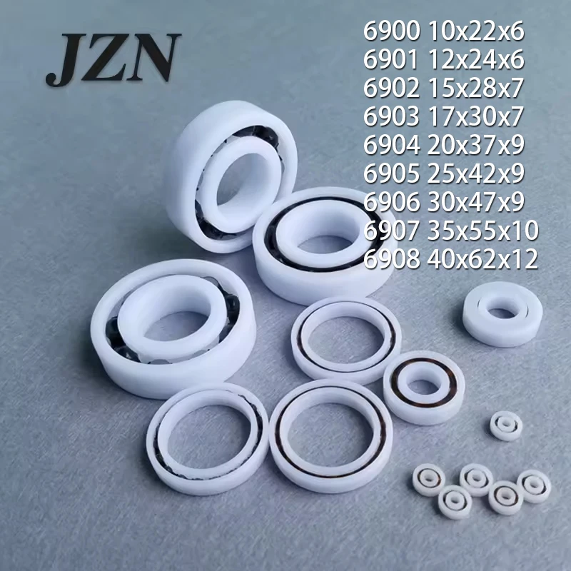 2/5/10/20pcs 6900 6901 6902 6903 6904 6905 6906 6907 6908 POM Plastic Bearing Corrosion Resistant, No Rust, Non-Magnetic