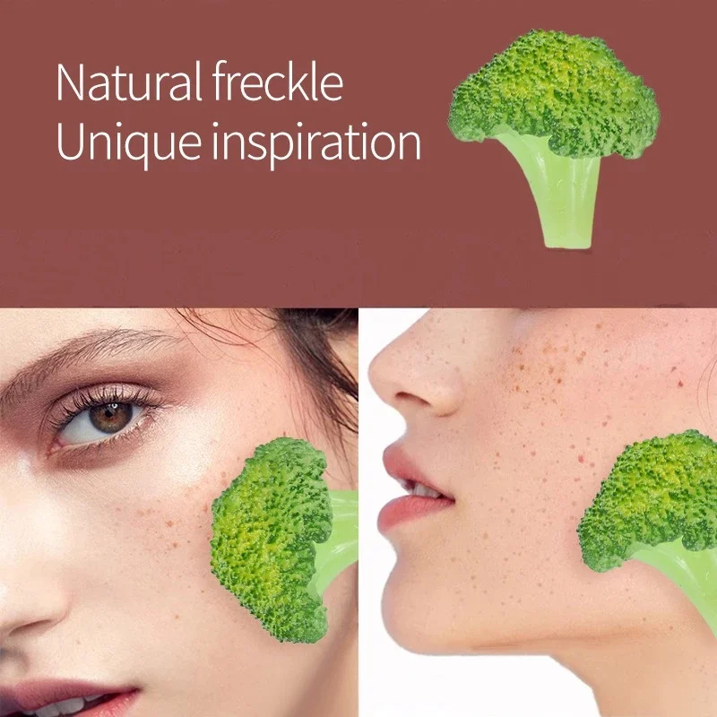1pc Creativo Strumento di Trucco Lentiggine Simulato Broccoli Strumenti di Toelettatura Ragazze Europee Americane Pittura Lentiggine Accessori di Bellezza