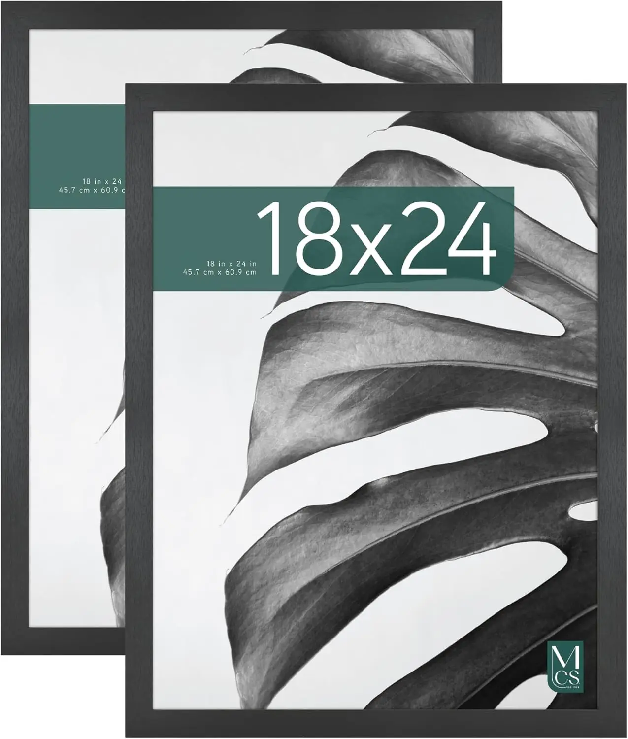 

18x24 Black Woodgrain Picture Frame 2-Pack, Easy Hanging Large Poster Frame for Photos & Art Prints, Gallery Wall Decor