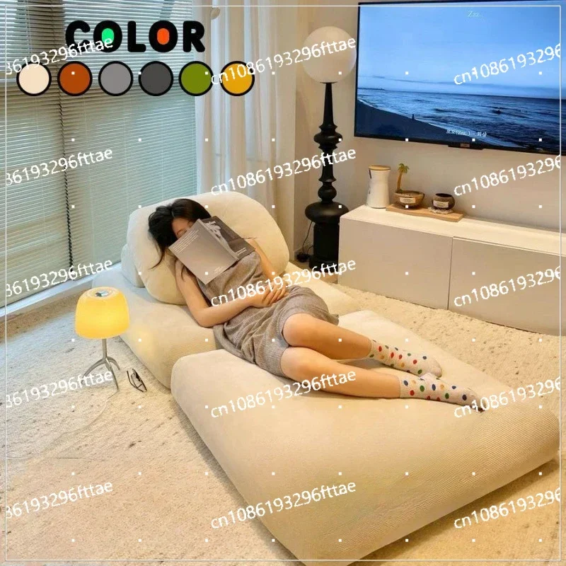 Lazy Sofa Mochi Tofu Block Sofa Bed Small Apartment Bedroom Tatami Living Room Single Fabric Small Sofa