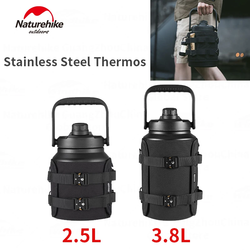 

Naturehike 2.5L/3.8L Water Kettle Stainless Steel Mug Thermos 8H Lock Temperature Portable Cup Milk Coffee Teapot Large Capacity