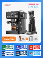 HiBREW H10A Black Espresso Machine Temperature Volume Pre Brewing Adjustable 58mm Portafilter Cappuccino Coffee Maker