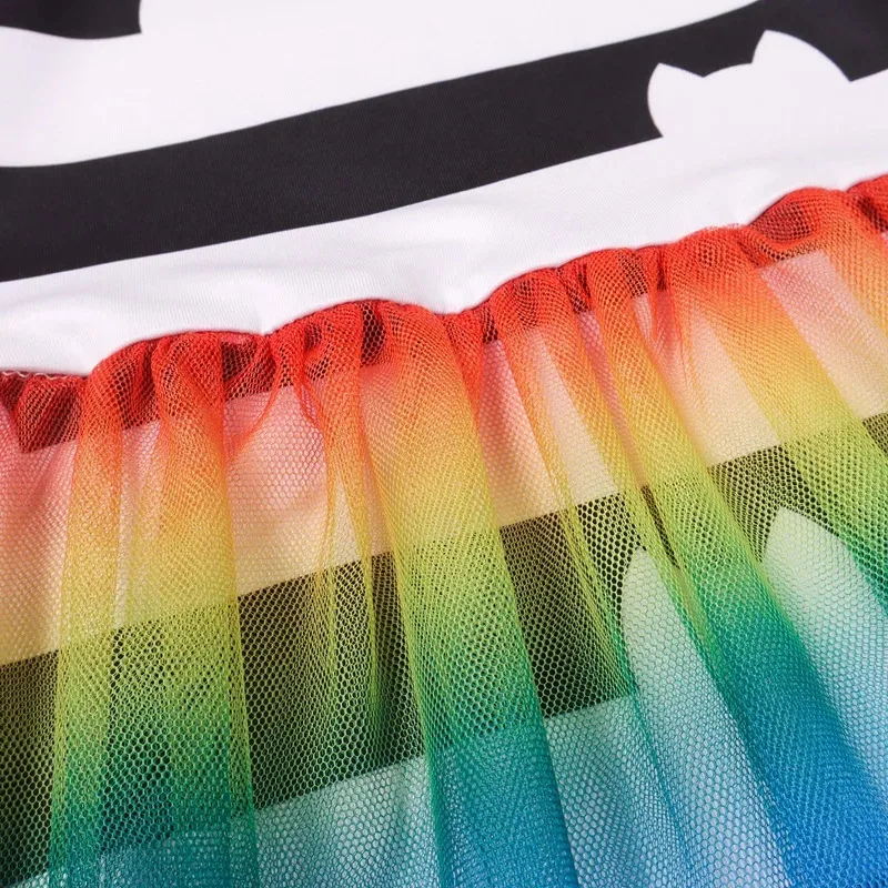 Crianças gabby casa de bonecas conjuntos roupas meninas gabby gatos cosplay traje de halloween arco-íris rendas vestido de princesa primavera outono roupas