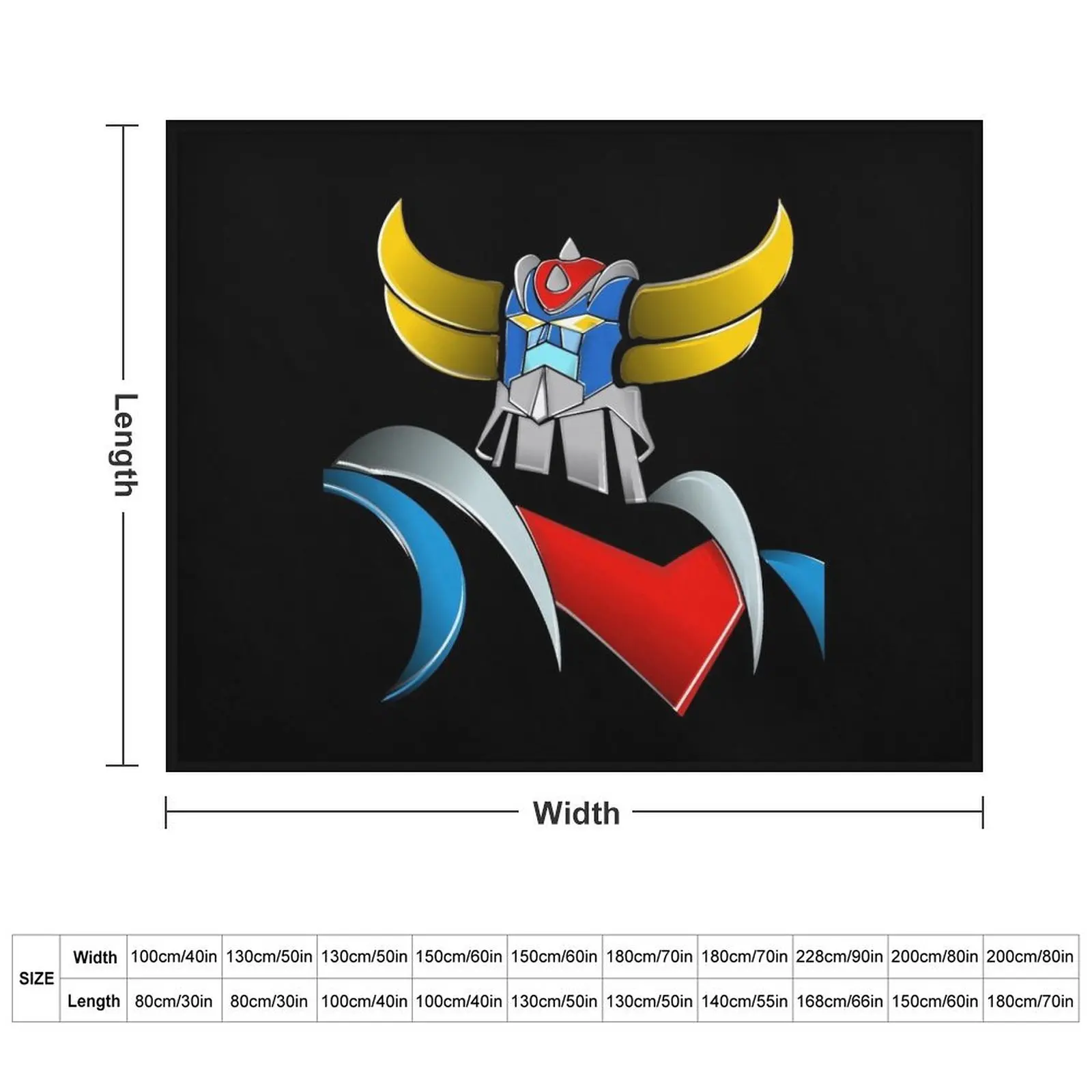 Goldorak, Grendizer Throw Blanket Luxury Thicken Thins Bed linens Flannel Fabric Blankets