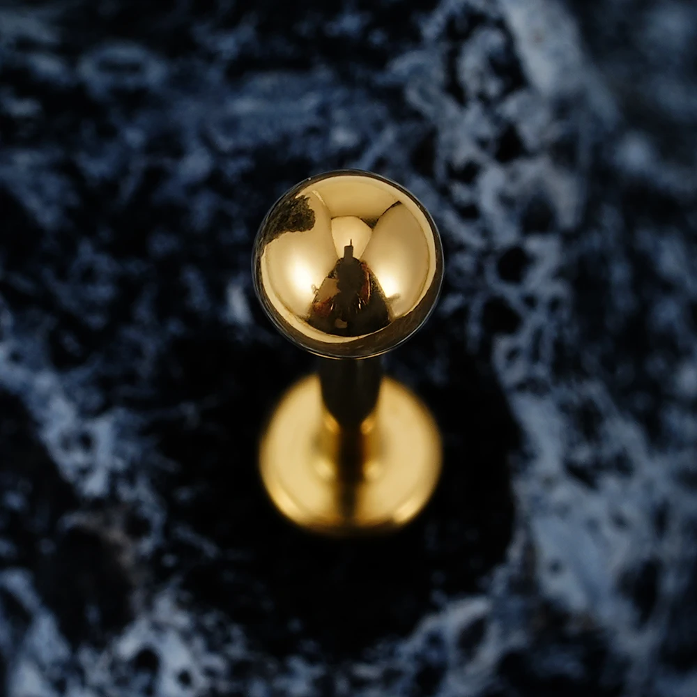 Right Grand 18G/16G ASTM F136 Titanium 2/2.5/3mm Ball Threadless Push Pin Labret Stud Earring Nose Tragus Cartilage Conch Forward Helix Studs Flat back Earlobe Piercing Body Jewelry