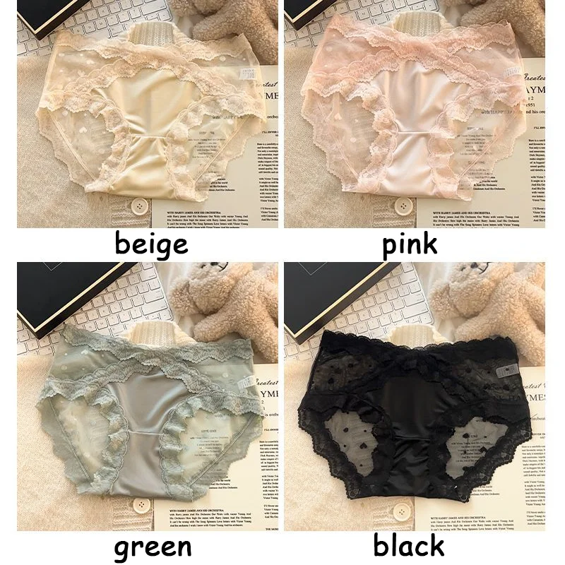 Romantic French Pure Desire Style Sexy Lace Pure Cotton Comfortable Sweet New Women's Triangle Pants Head