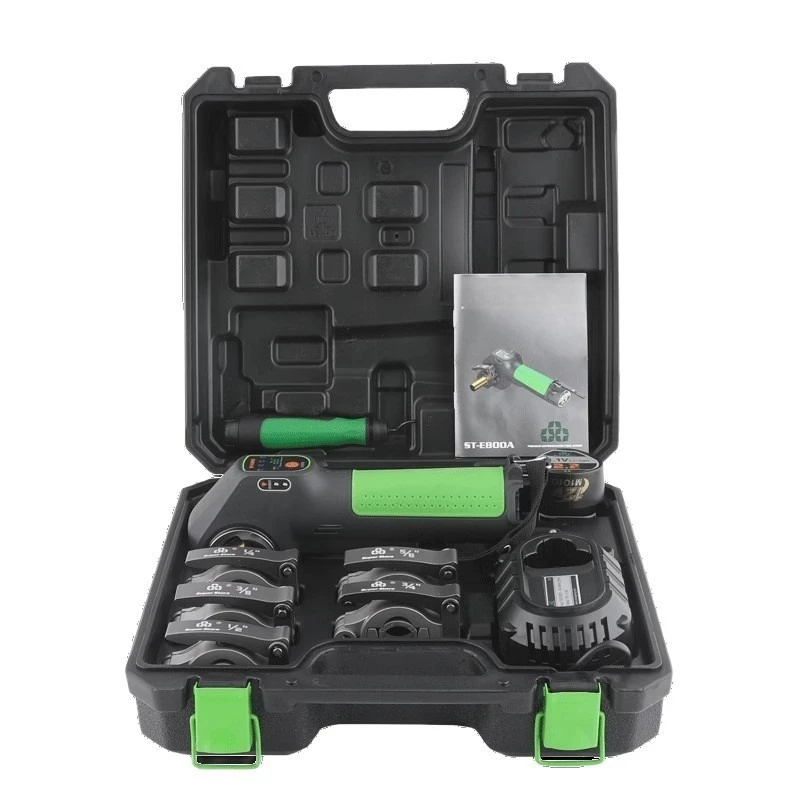 

Инструмент для развальцовки трубок с литиевой батареей ST-E900A, электрический расширитель медной трубы для холодильной сантехники HVAC, портативный инструмент для развальцовки