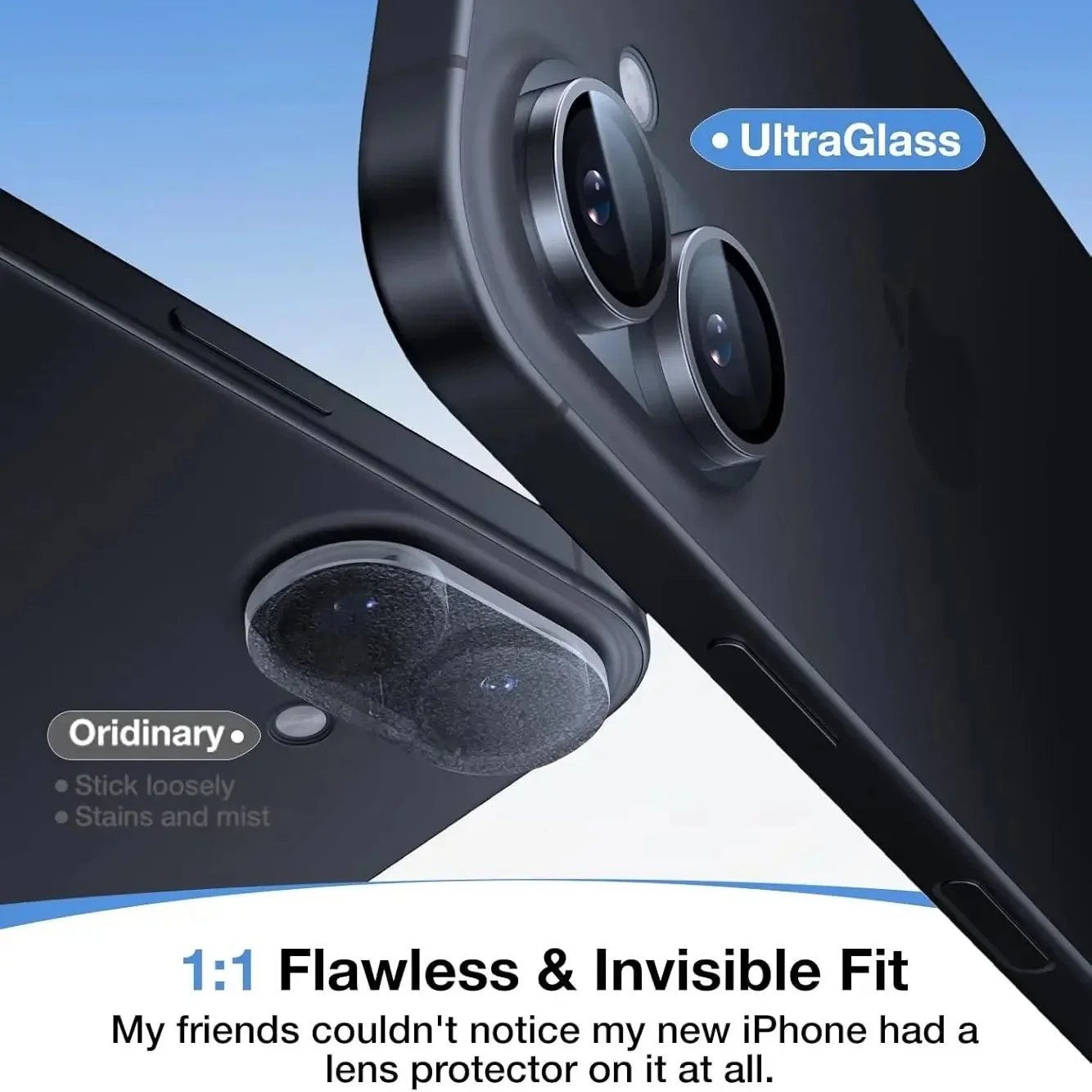 Rear Camera HD Tempered Glass Protectors Film for Apple IPhone 18 Fold Ultra Back Lens Screen Film AR + AF Glass with Metal Ring